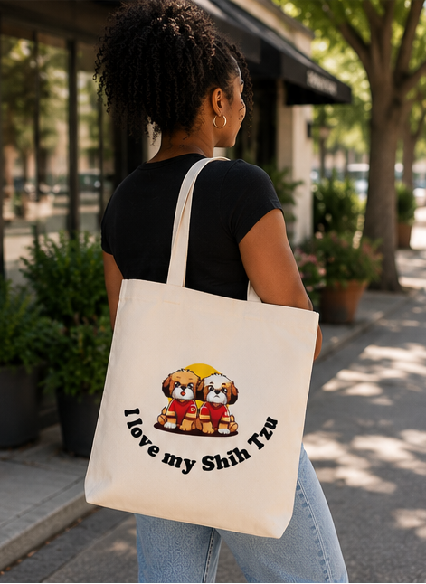 "I Love My Shih Tzu" Tote Bag